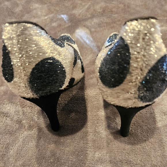 Claudio Merazzi, vintage shoes, size 37, and gray with black circles - Picture 2 of 4